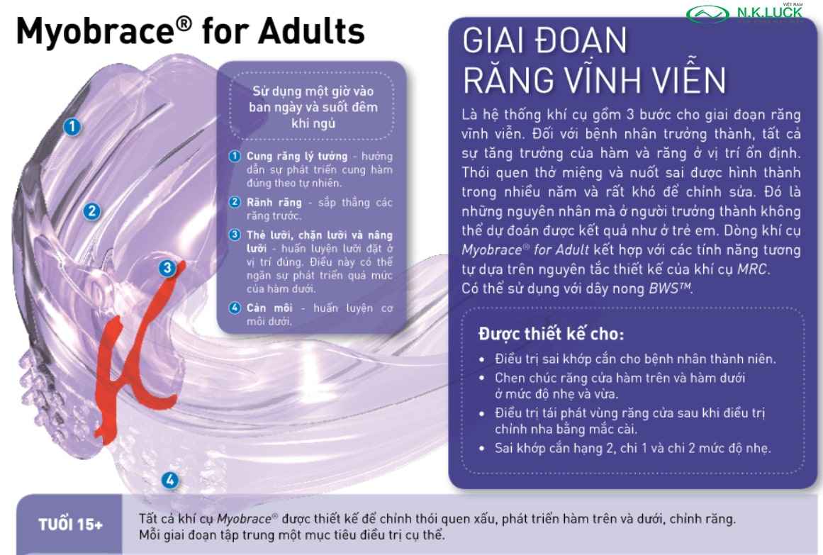 khí cụ myobrace for adult